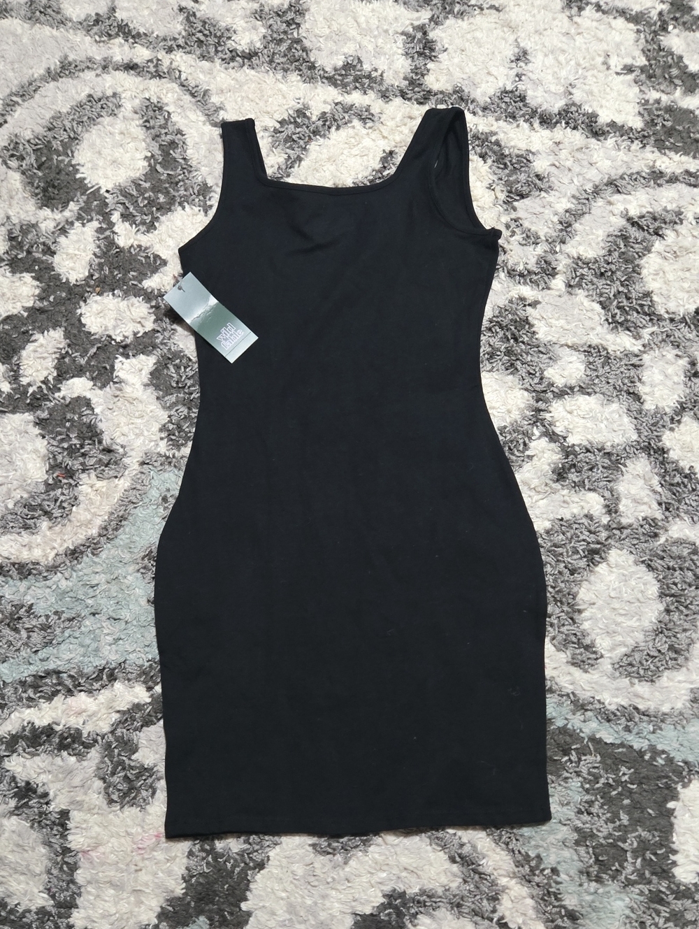 wild fable Black Ribbed Tank Mini Dress